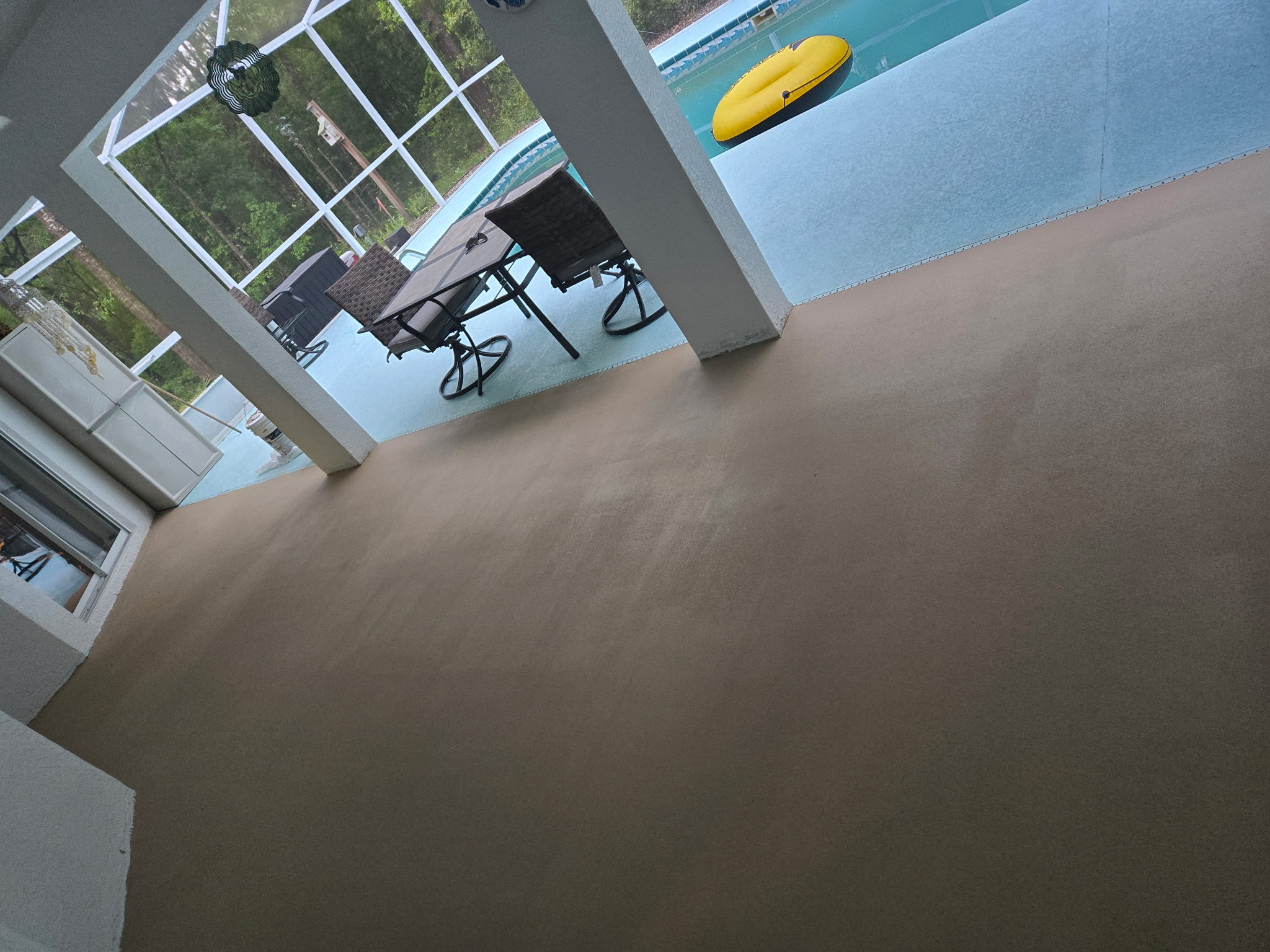 Pressure washed surface in Central Florida