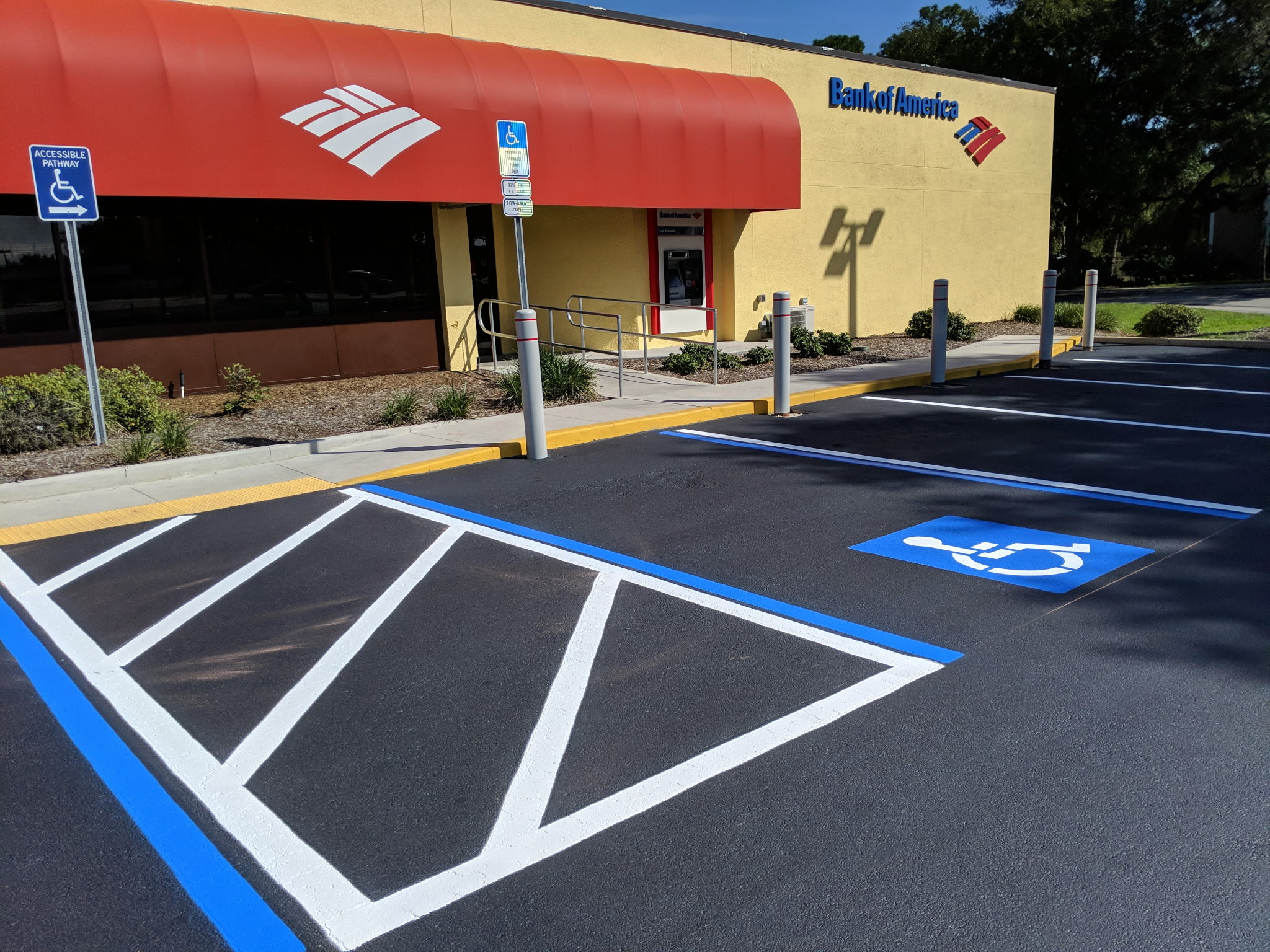 Freshly striped lines in Tampa