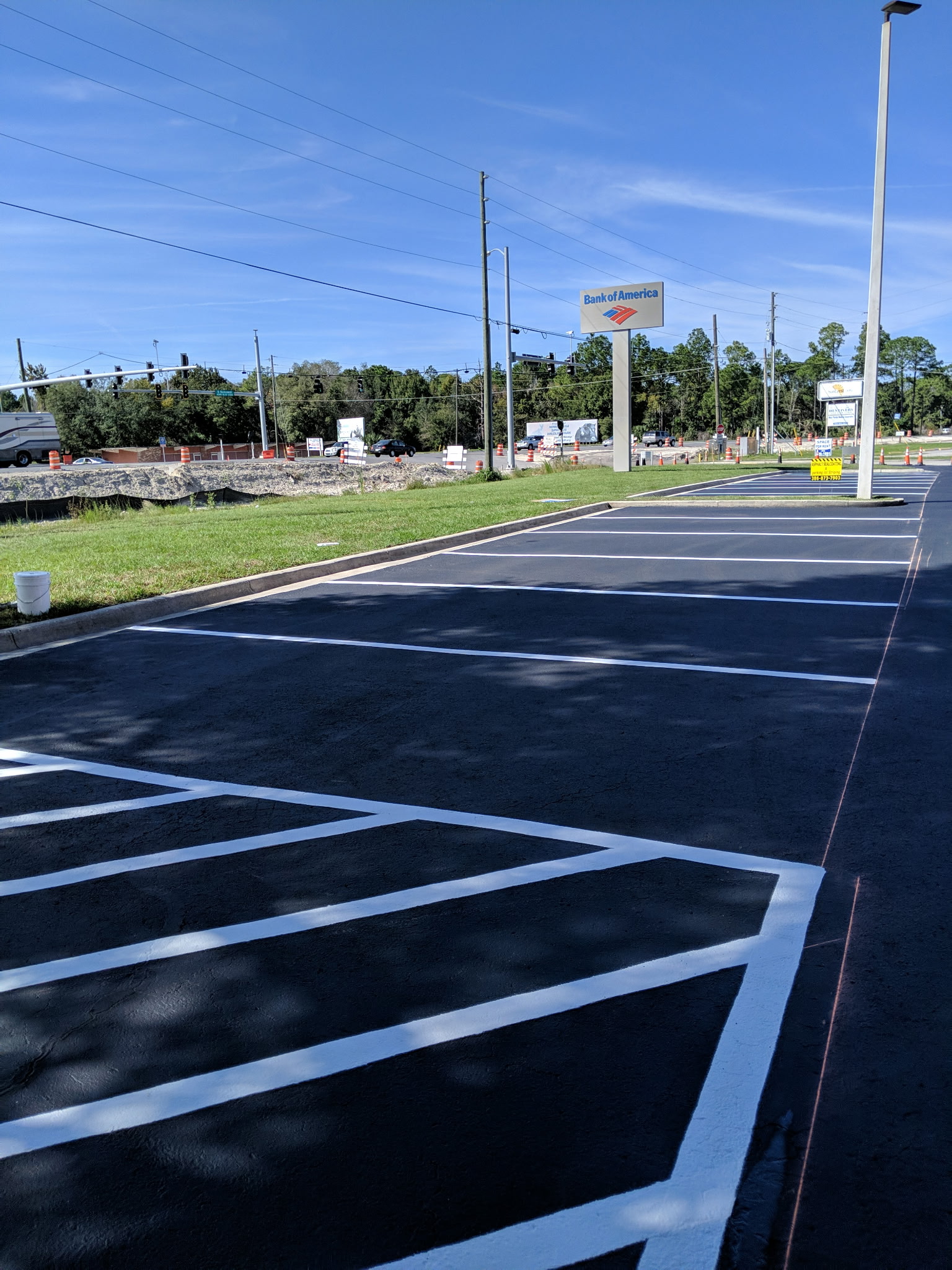 Parking lot striping in Daytona
