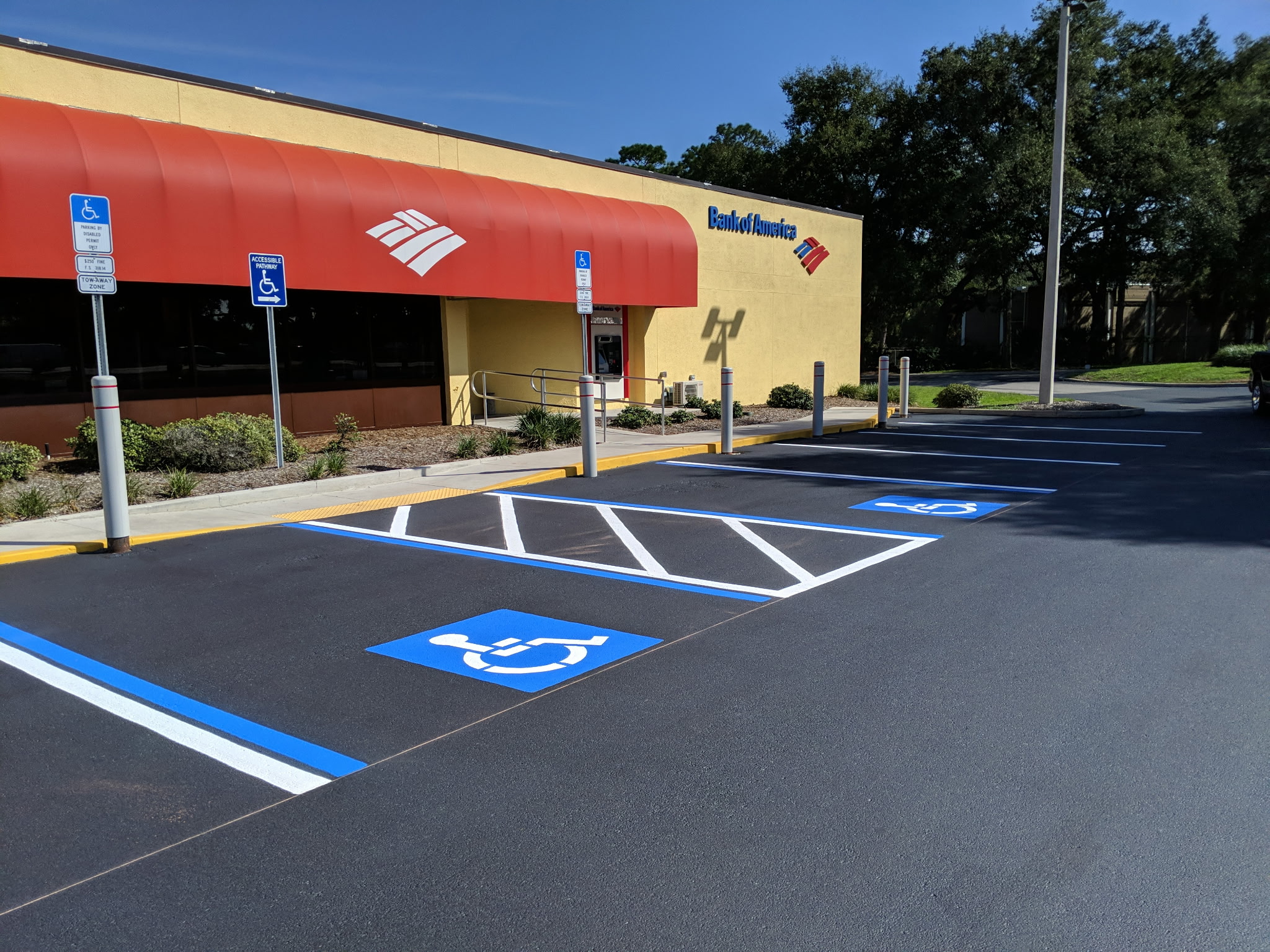 Commercial line striping Central Florida